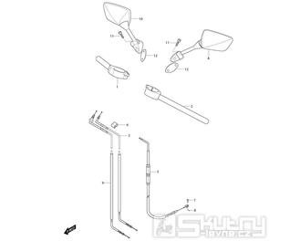 44 Zrcátka / Řídítka / Lanka - Hyosung GT 650i RF