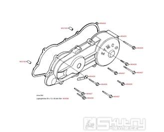 E05 Kryt variátoru - Kymco Curio 50 CX50 KCP / Fever 1 50 ZX50 KCA SA10AL