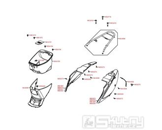 F12 Zadní plasty / Box na přilbu - Kymco DJ 50 S KG10B