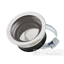 Sací trychtýř VOCA 48mm chromovaný pro karburátory PWK a s plochým šoupátkem
