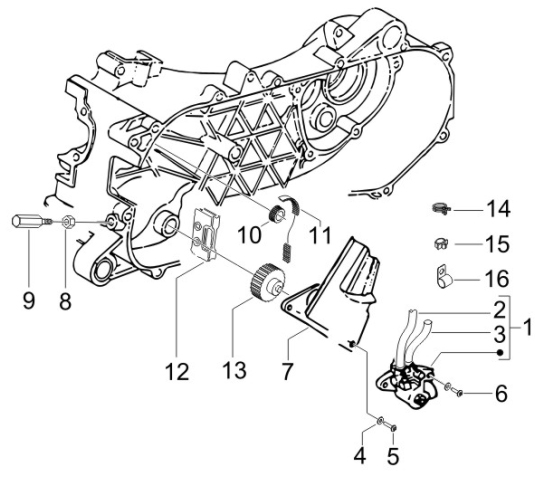 1.18 Olejové čerpadlo - Gilera Runner 50 SP 2010-2012 (ZAPC46100, ZAPC46300, ZAPC4610001)