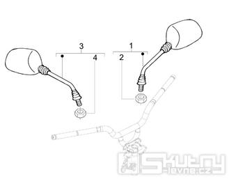 2.45 Zrcátka - Gilera Stalker 50 2T 2008-2011 (ZAPC40100, ZAPC40101)