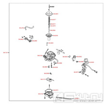E09 Karburátor pro Kymco Super 8 125 [LC2U82000] (KL25CA) KC125T-B