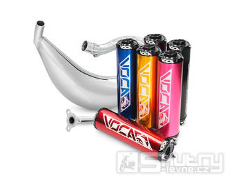Výfuk Voca Cross chrom 50/70ccm pro Derbi Senda DRD Aprilia RX, SX