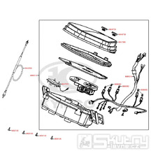 F02 Tachometr a náhon tachometru pro Kymco Super 8 125 [LC2U82000] (KL25CA) KC125T-B