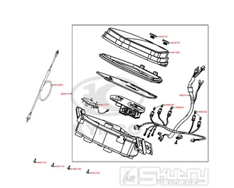 F02 Tachometr a náhon tachometru pro Kymco Super 8 125 [LC2U82000] (KL25CA) KC125T-B