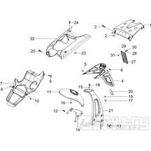 2.37 Zadní kryt, blatník - Gilera Runner 50 PureJet SC 2006 (ZAPC46200)