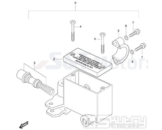 45 Hlavní brzdový válec - Hyosung ST 700i