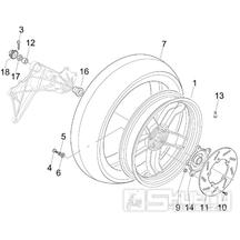 4.12 Zadní kolo - Gilera Nexus 250 4T LC 2007 (ZAPM35300)