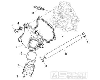 1.12 Kryt hlavy válce, zapalovací svíčka - Gilera Oregon 250 2007-2009 (RGEYN25D5)