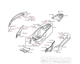 F12 Úložný prostor / Zadní kapotáž - Kymco People S 200i