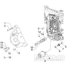 1.23 Kryt magneta dobíjení, olejový filtr - Gilera Runner 200 VXR 4T LC Race 2005-2006 (ZAPM46200)