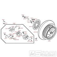 F08 Zadní kolo s brzdou - Kymco Grand Dink 125 E3