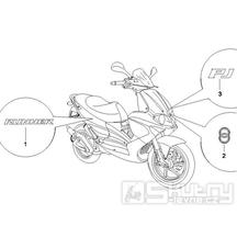 2.38 Samolepky, loga - Gilera Runner 50 PureJet 2005-2006 UK (ZAPC46200)