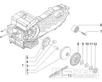 1.13 Řemen variátoru, variátor - Gilera Nexus 500 4T LC 2006 UK (ZAPM35200)