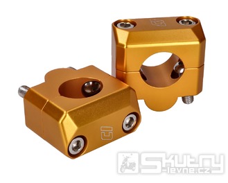 Adaptér objímky řídítek Doppler zlatý pro řídítka z 22mm na 28,6mm