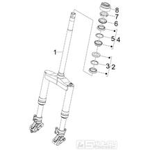 4.02 Přední kyvná vidlice, ložiska řízení - Gilera Runner 50 PureJet ST 2008 (ZAPC46200)