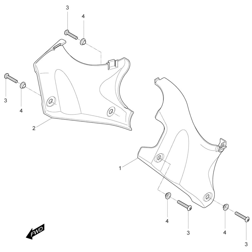 48 Přední kapotáž - Hyosung GV 125M Aquila E3