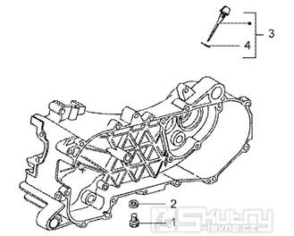 T15 Měrka hladiny oleje v převodovce - Gilera Runner 50 SP do roku 2005 (ZAPC36200...)