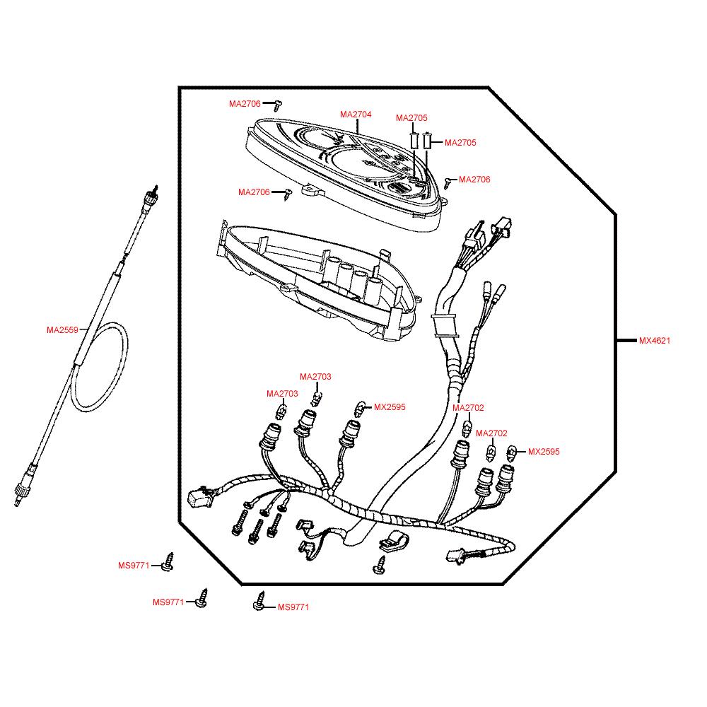 F02 Tachometr - Kymco People S 50