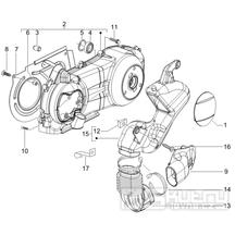 1.15 Kryt variátoru, přívod vzduchu pro variátor - Gilera Runner 200 VXR Race 2006 UK (ZAPM46300)