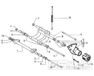 T42 Uložení motoru - Gilera Runner VX 125 4T (ZAPM24100, ZAPM24000)