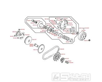 E06 Odstředivá spojka / varitátor - Kymco Agility 50 One 4T/MMC 4T