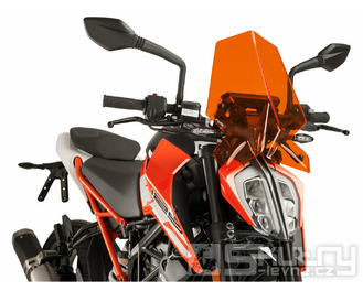 Plexisklo Puig New Generation Sport oranžové pro KTM Duke 125, 200, 390 17-