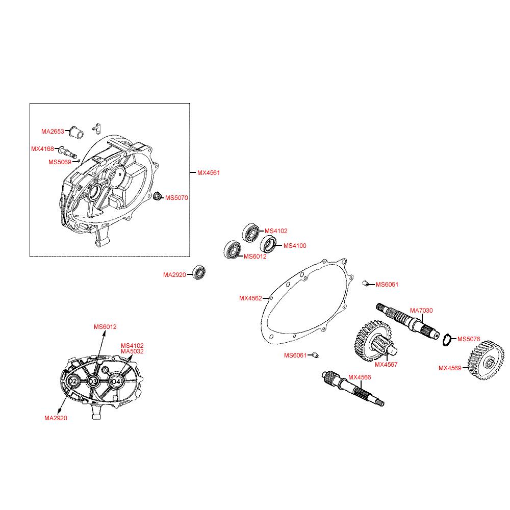 E08 Převodovka - Kymco Super 8 50 4-Takt