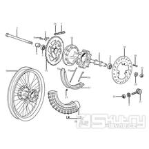 4.12 Zadní kolo, brzdový kotouč, rozeta - Gilera RCR 50 od roku 2006, D50B0 (ZAPG11D1)