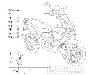 6.08 Elektroinstalace, pojistky - Gilera Runner 50 SP 2007 (ZAPC461000)
