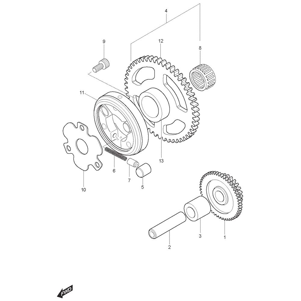 FIG07 Volnoběžka startéru - Hyosung GT 125 RF