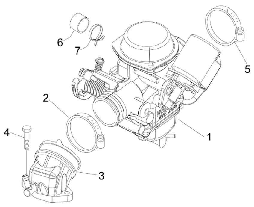 1.39 Karburátor - Gilera Runner 125 VX 4T 2006-2007 UK (ZAPM46300)