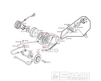 E07 Dobíjení, volnoběžka startéru a startér - Kymco MyRoad 700i ABS SAADAB