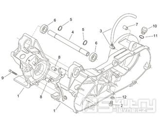 29.32 Skříň klikové hřídele - Scarabeo 100 2T (motor Minarelli) 2000 - ZD4REA...