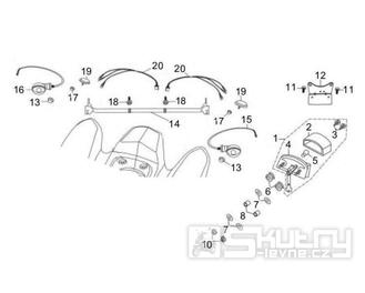 6.04 Zadní světlo a blinkry - Gilera Oregon 250 2007-2009 (RGEYN25D5)