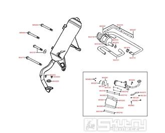 F14 Výfuk / sekundární vzduchový systém - Kymco Grand Dink 125