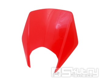 Přední maska světlometu červená pro Derbi Senda 2011- a Gilera RCR, SMT