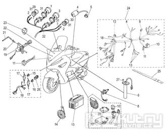 Elektroinstalace - Malaguti Madison S 200 Euro 2