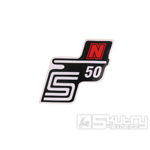 Nápis S50 N samolepicí fólie červená pro Simson S50