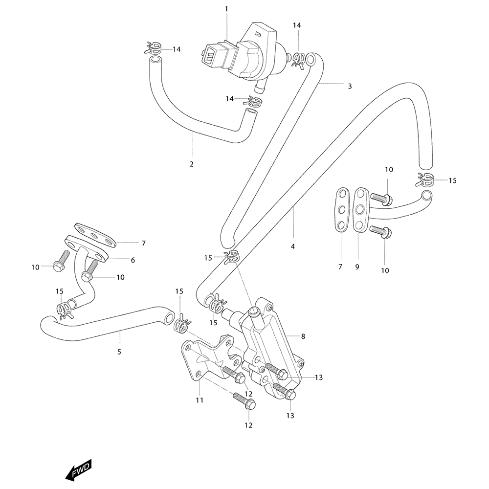 FIG48 Sekundární vzduchový ventil - Hyosung GT 250i NE (Naked)