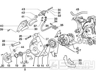 T16 Magneto dobíjení, sekundární vzduchový filtr - Gilera Runner VX 125 4T (ZAPM24100, ZAPM24000)