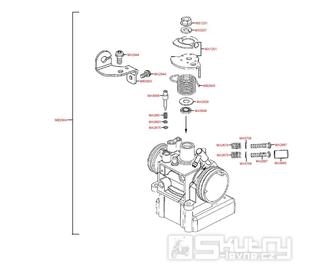 E09 Škrtící klapka - Kymco NEWSento 50i SE10BC