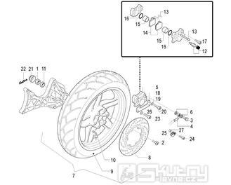 Zadní kolo a brzdový systém - Malaguti Spider Max GT 500 Euro 2