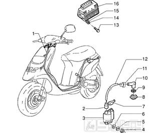 T36 Zapalovací cívka, regulátor napětí - Gilera Storm 50ccm 1998-2005 (TEC2T...)