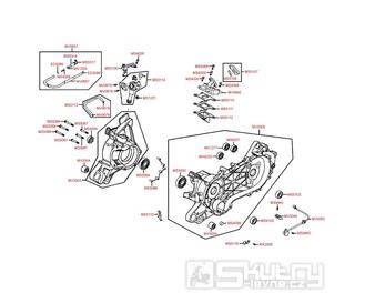 E09 Kliková skříň / Olejové čerpadlo - Kymco MXU 50