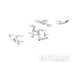 F15 Hlavní stojan / boční stojan / nakopávací páka - Kymco Agility 50 City 4T