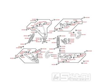 F16 Přední zavěšení a tlumiče - Kymco MXU 250 R LG50AE/AD