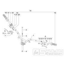 3.06 Řidítka, gripy - Gilera Stalker 50 2T 2008-2011 (ZAPC40100, ZAPC40101)