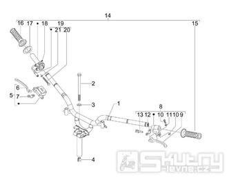 3.06 Řidítka, gripy - Gilera Stalker 50 2T 2008-2011 (ZAPC40100, ZAPC40101)